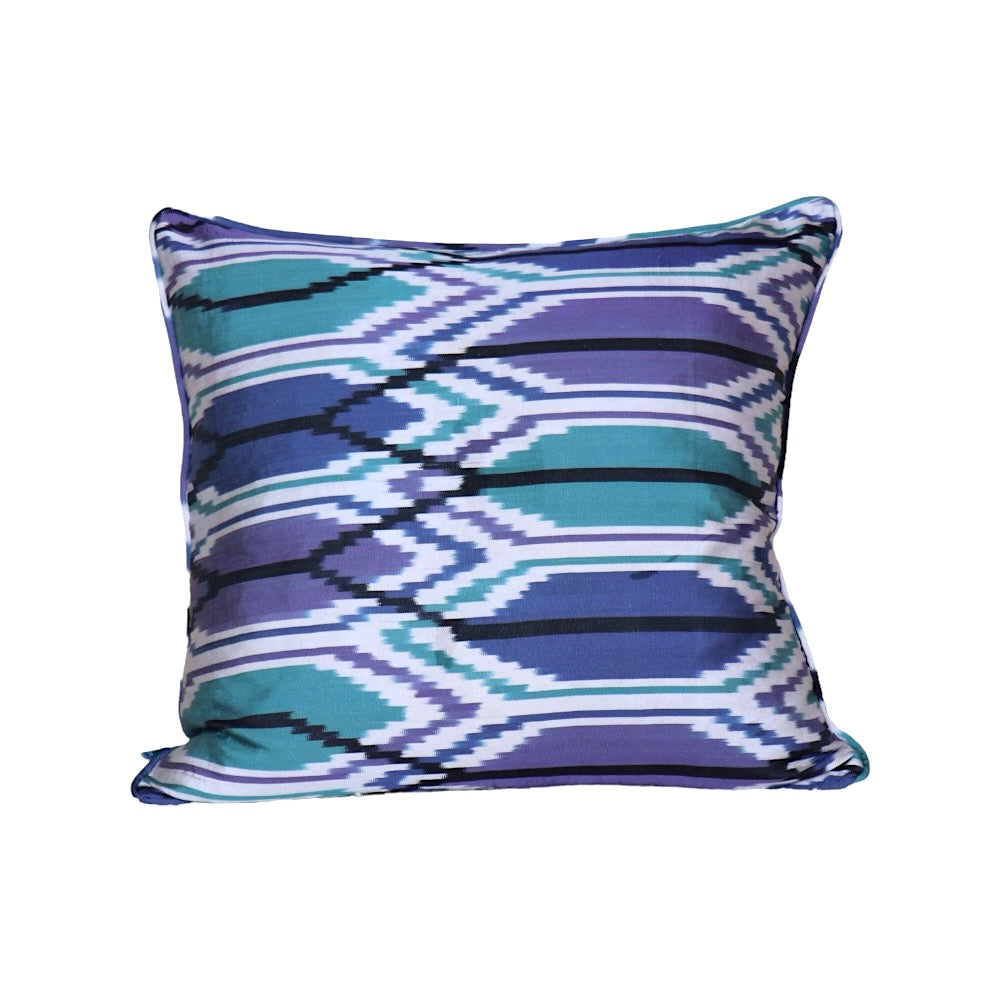 Blue & Purple Ikat Pillow