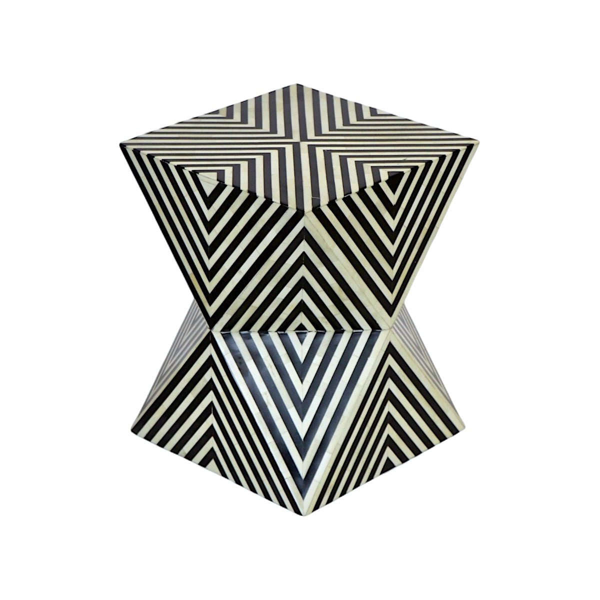 Infinity Charm Bone Inlay Side Table