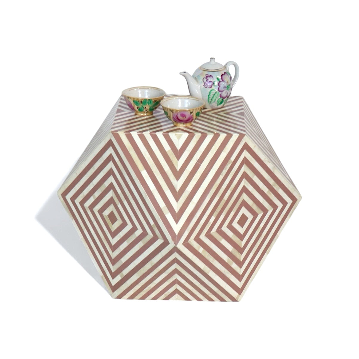 Diamond Bone Inlay Coffee Table