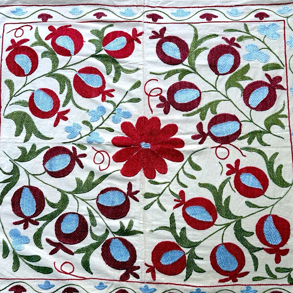 Hand-Embroidered Suzani Tablecloth