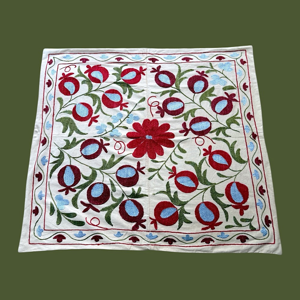 Hand-Embroidered Suzani Tablecloth