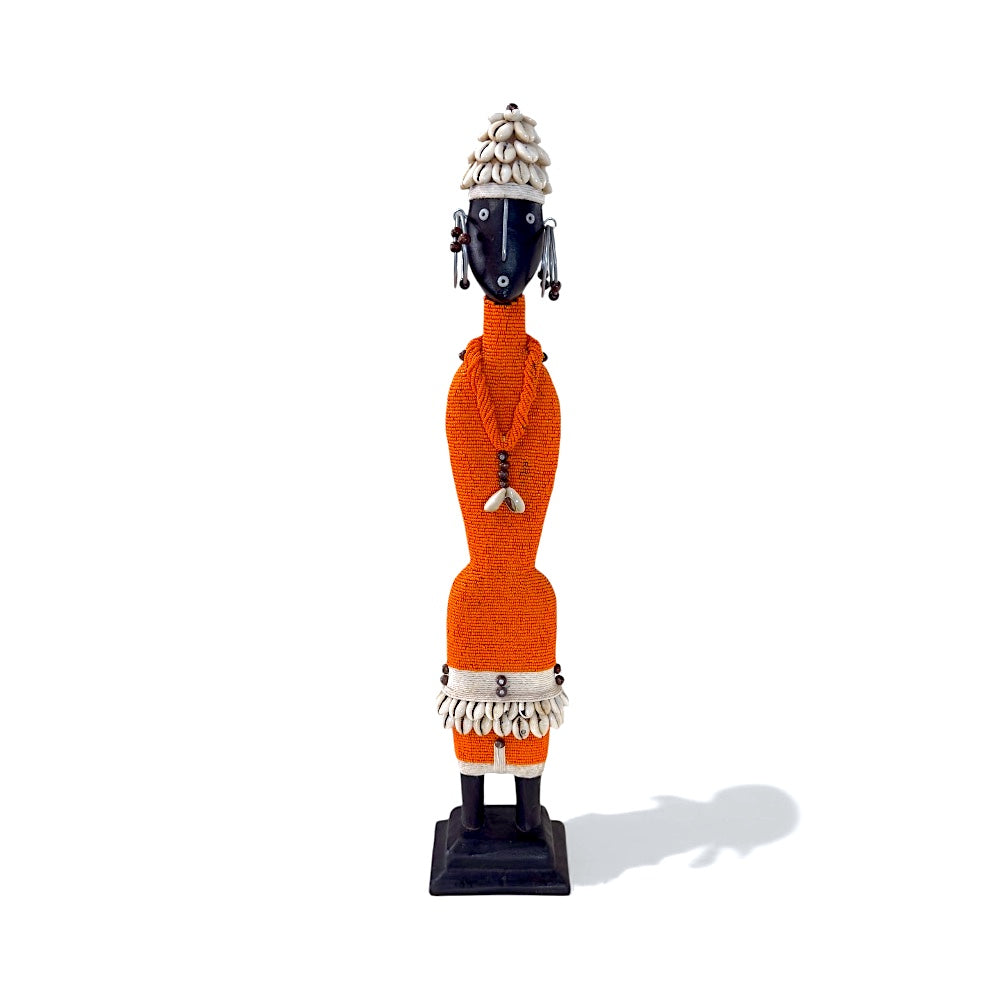 Handmade Namji Beaded Doll- Orange