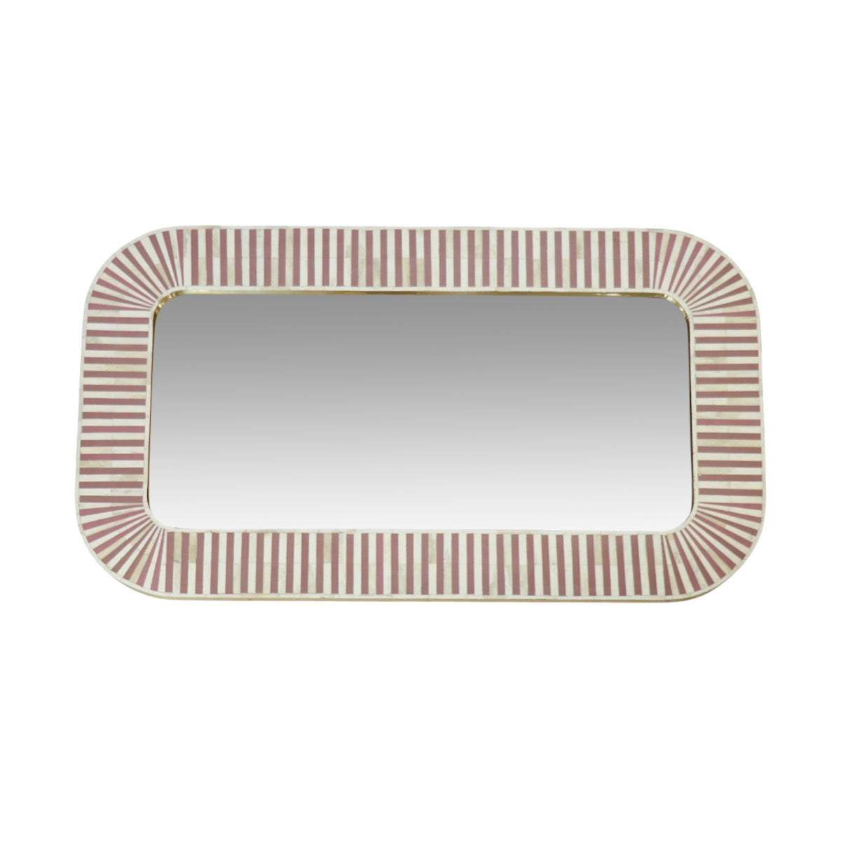Mocha Striped Bone Inlay Mirror