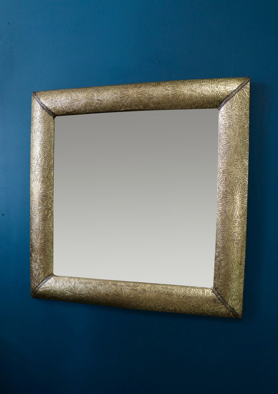 Moroccan Brass Metal Arabesque Mirror