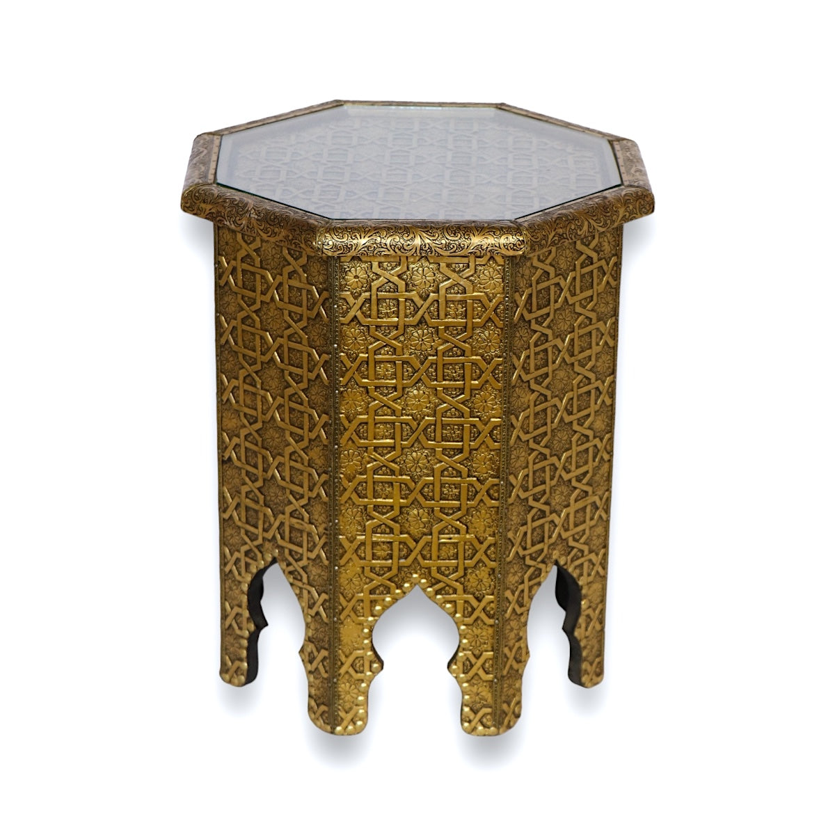 Moroccan Gold Metal Table