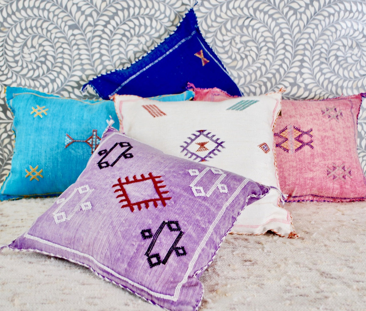 Sabra Cactus Silk Pillow