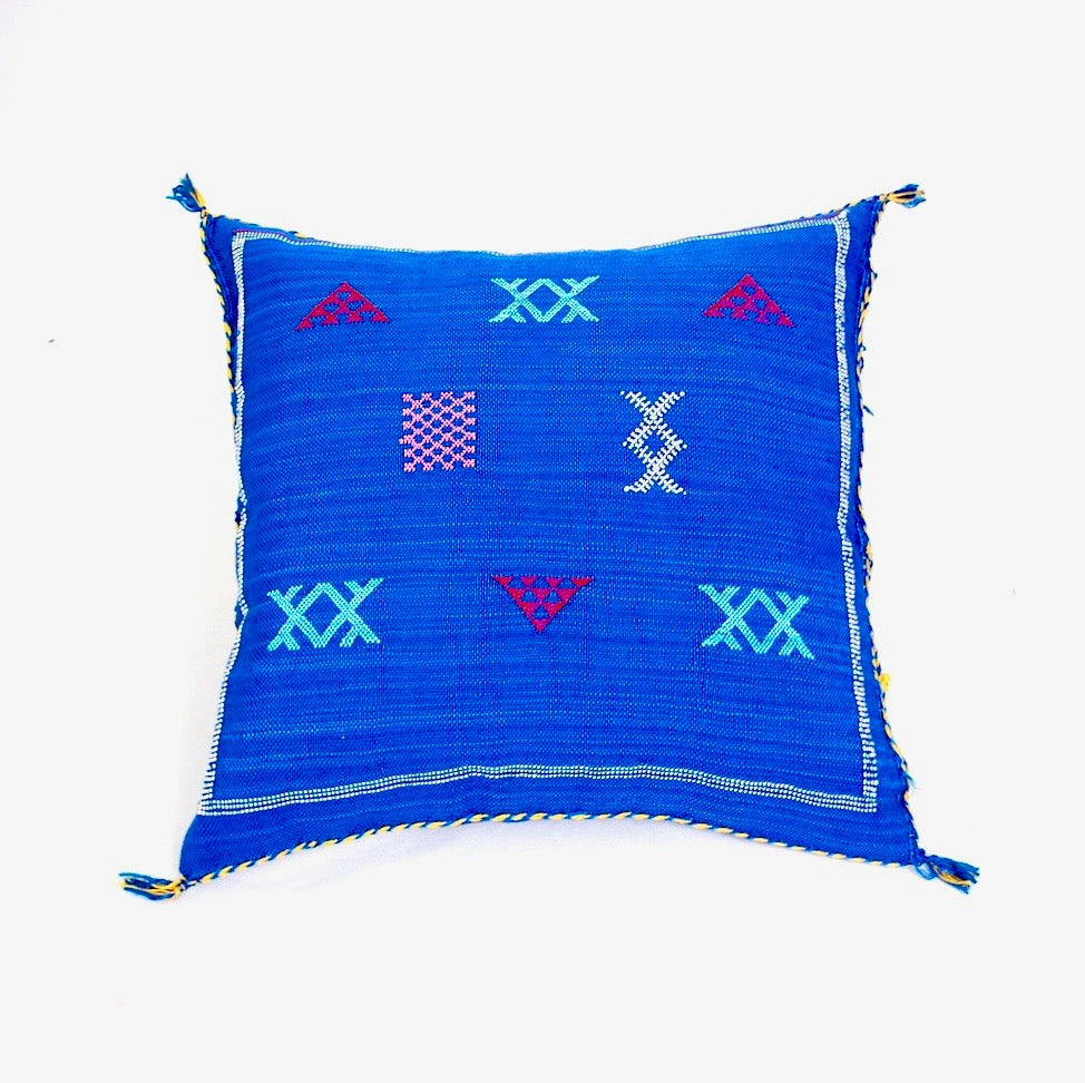 Blue Sabra Throw Pillow