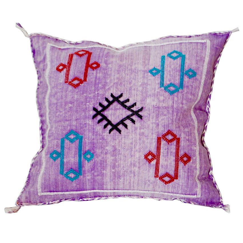 Moroccan Berber Sabra Throw Pillow, Purple