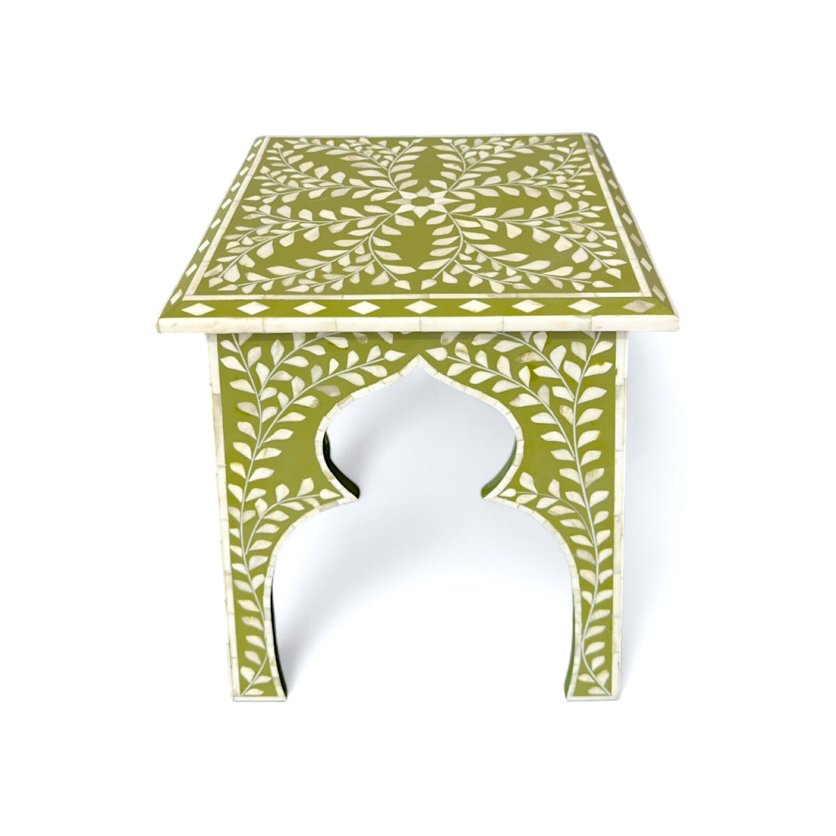 Olive Green Bone Inlay Table