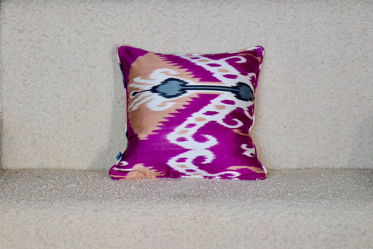 Pink Boukhara Ikat Pillow