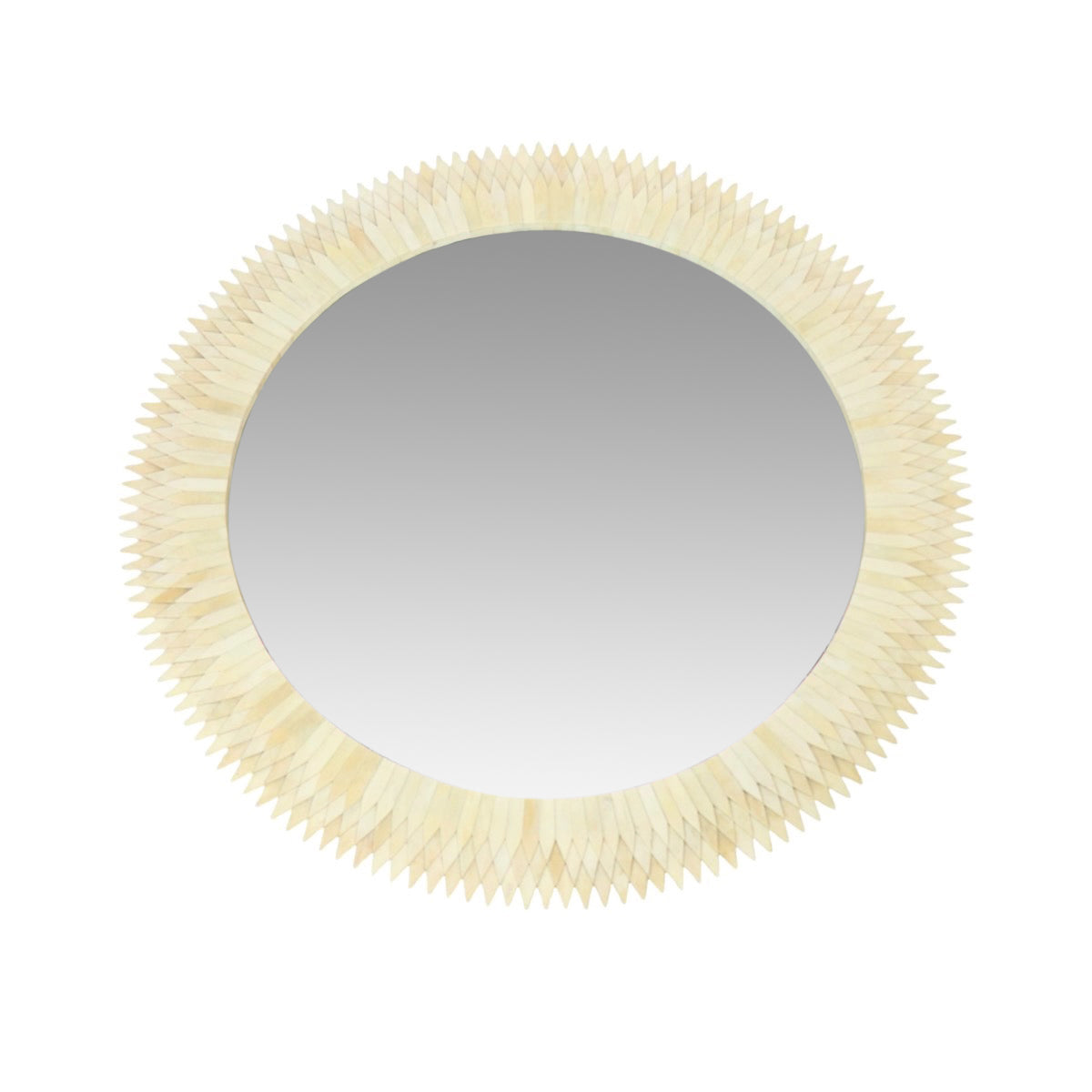 Sunburst Round Bone Inlay Mirror
