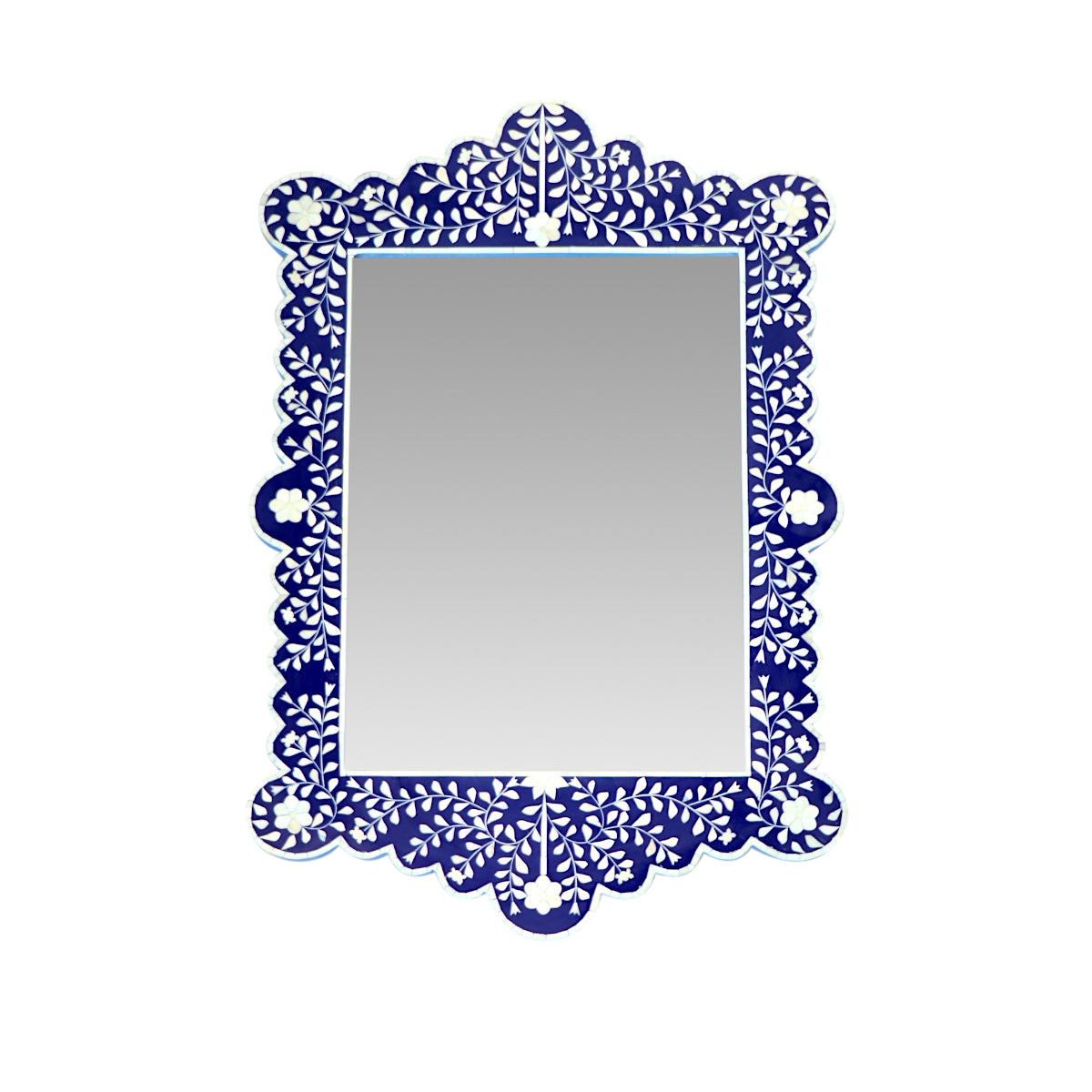 Tangier Dark Blue Bone Inlay Mirror