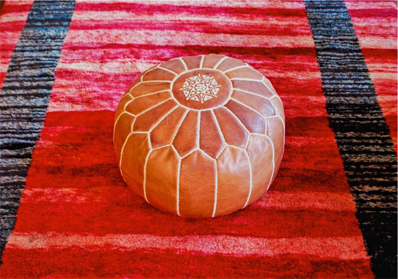 Beni Ourain Rug / Red & Brown