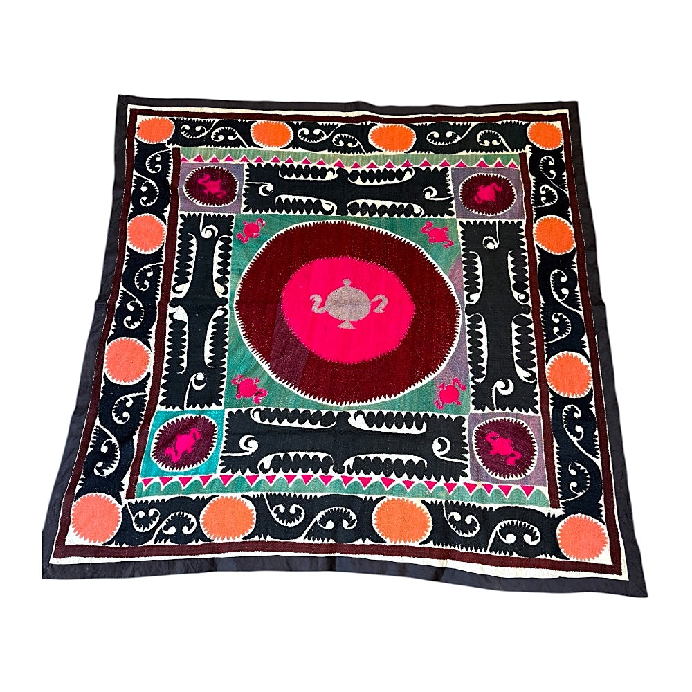 Vintage Hand-Embroidered Suzani Textile