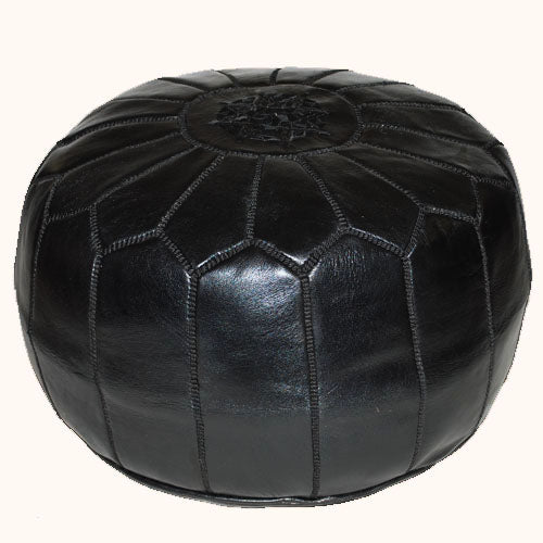 Leather poof