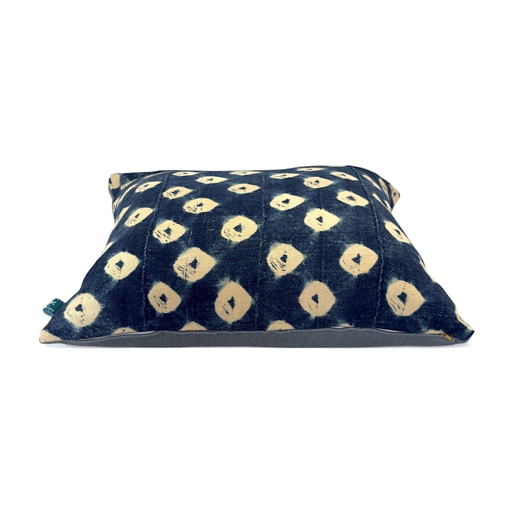 African Mudcloth Pillow- Dots