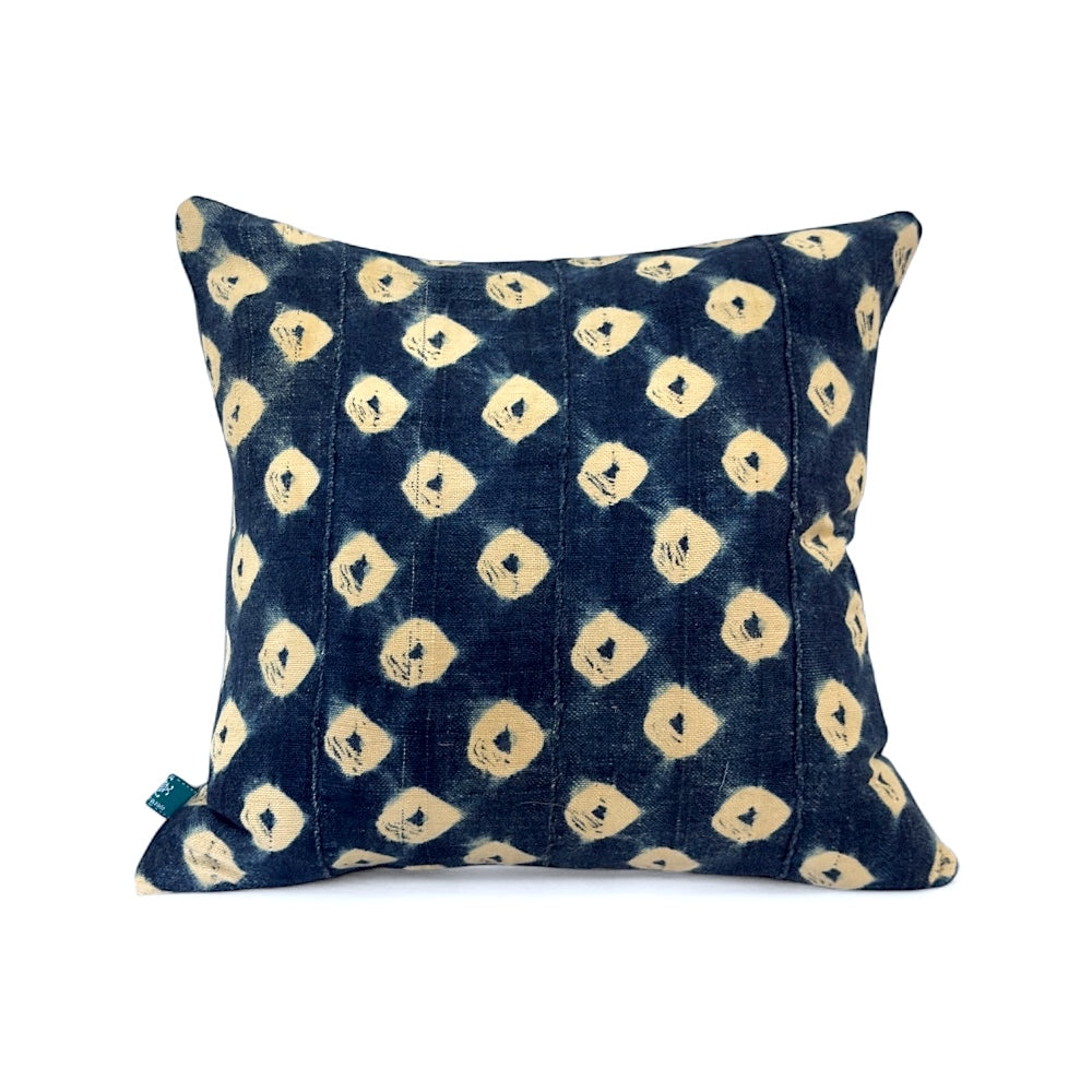 African Mudcloth Pillow- Dots