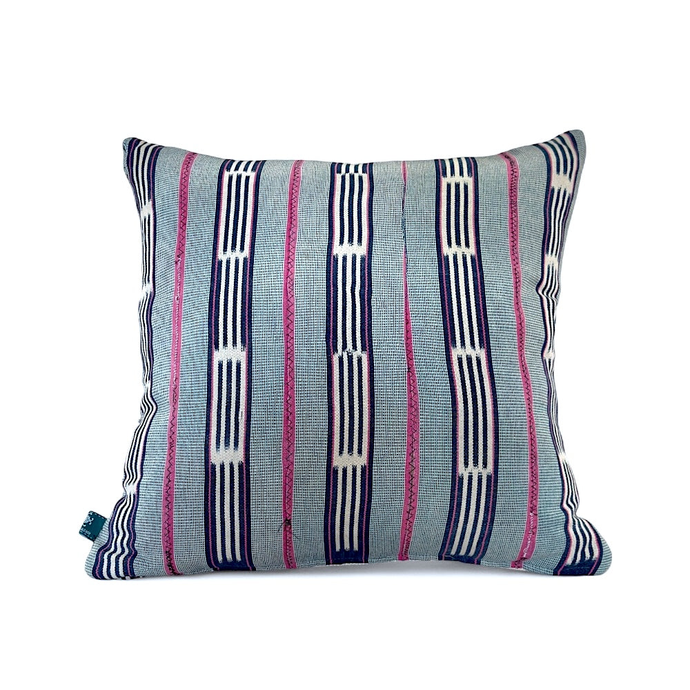 African Mudcloth Pillow- Pink