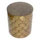 Antique Brass Drum Table