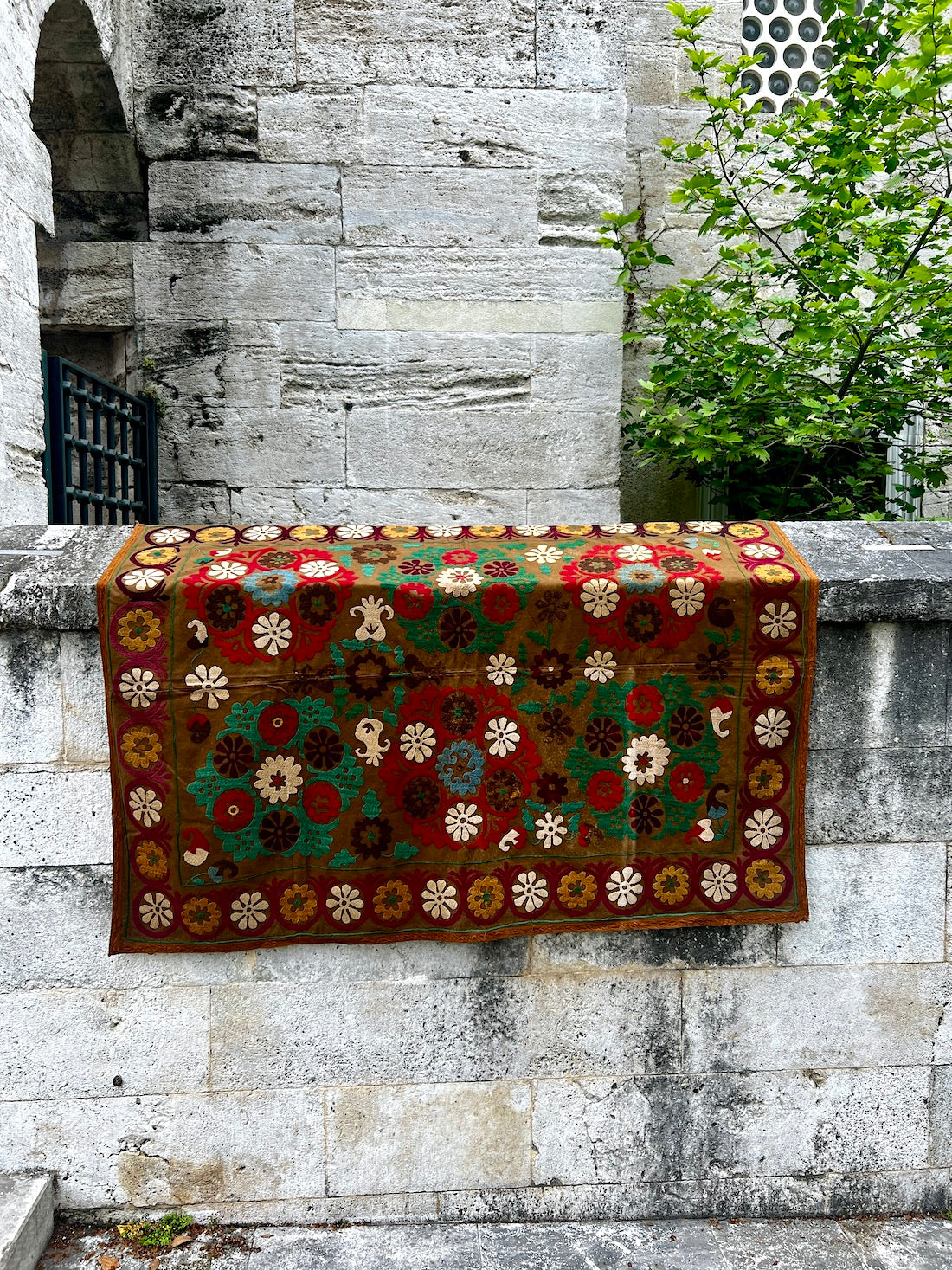 Antique Suzani Textile-  52" x 70"