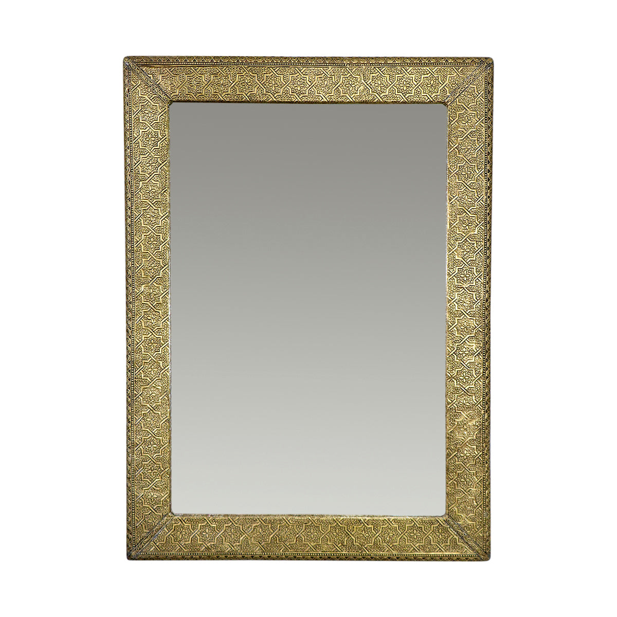 Arabesque Brass Metal Mirror