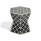 Black Bone Inlay Hexagon Table