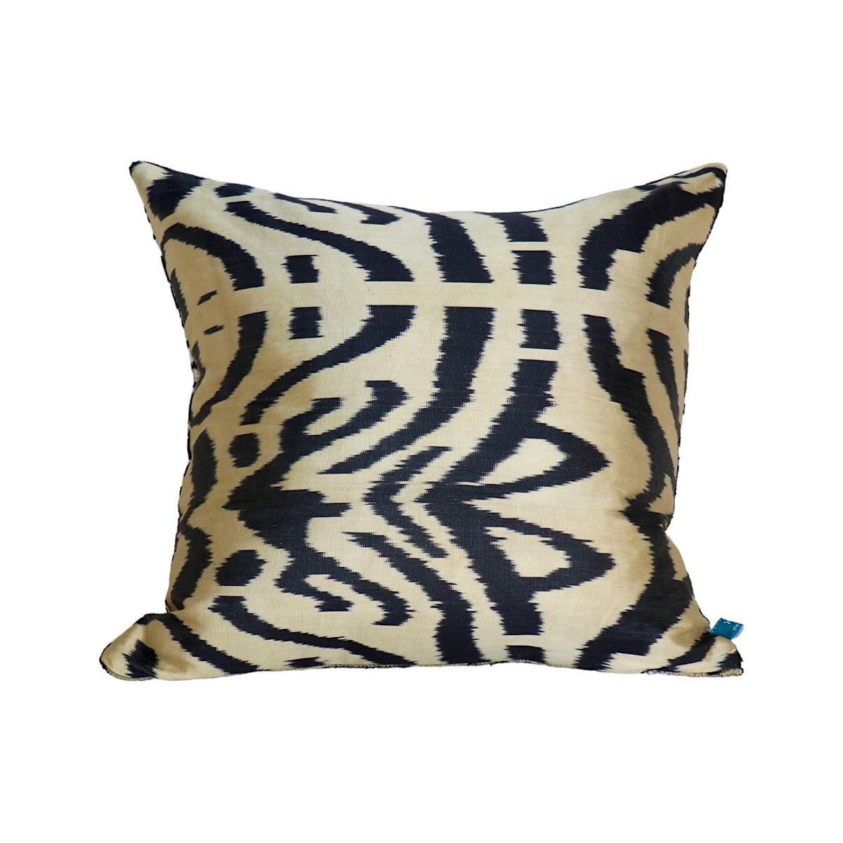 Black & Gold Ikat Velvet Pillow