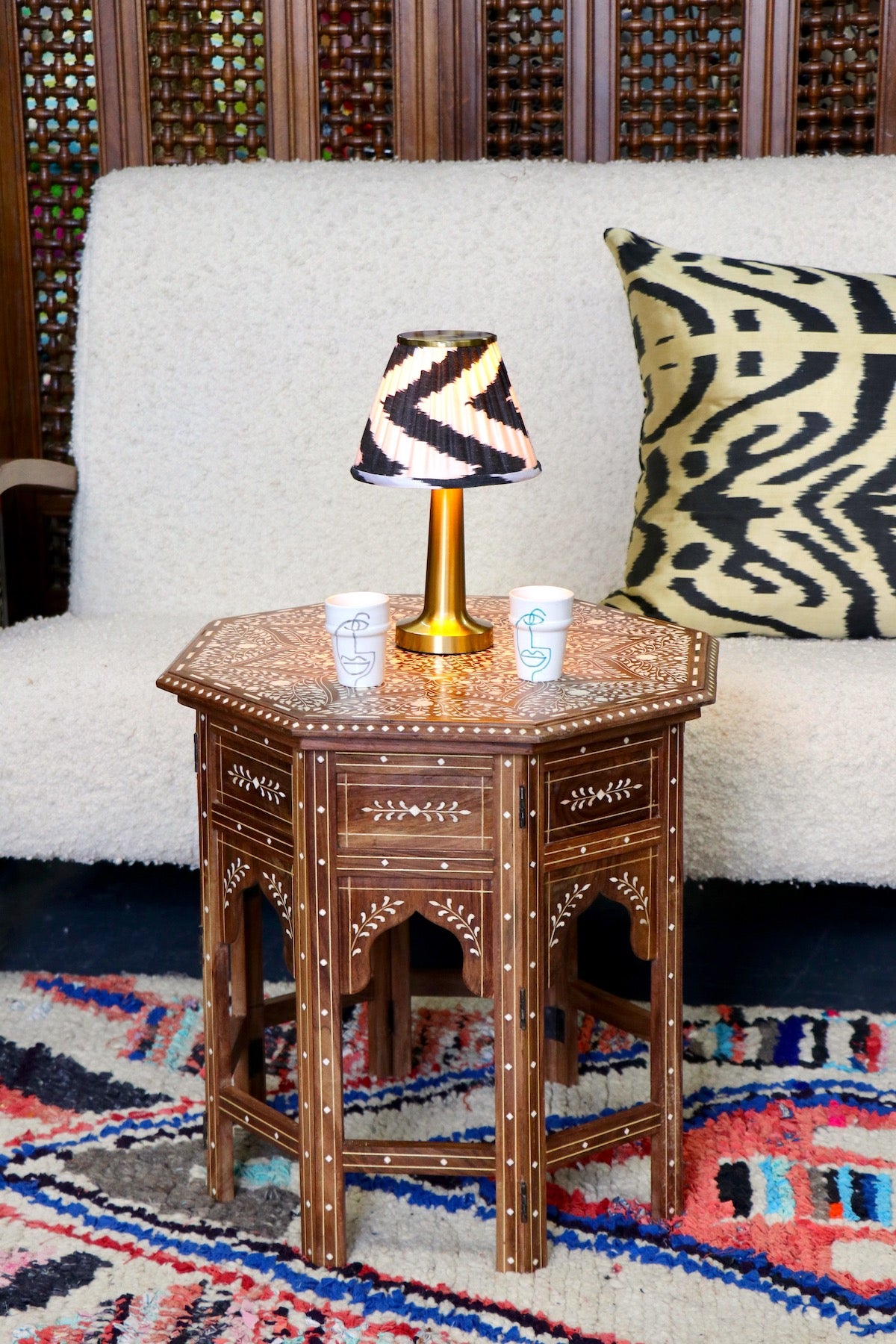 Black Ikat Lampshade