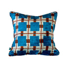 Blue Geometric Ikat Pillow