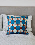 Blue Geometric Ikat Pillows