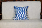 Blue Leaf Ikat Pillow
