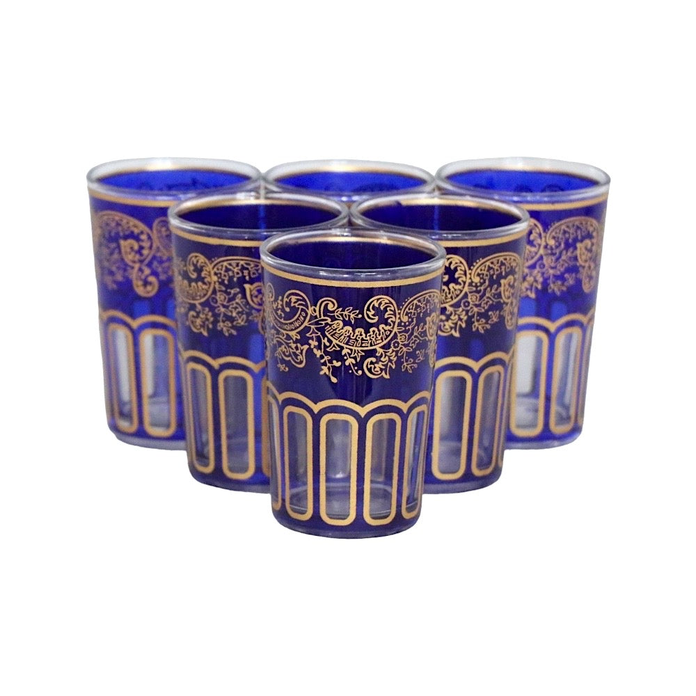 Moroccan Blue Tea Glasses