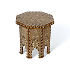 Bone Inlaid Teak Side Table