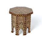 Bone Inlaid Teak Side Table