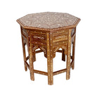 Octagonal Bone Inlay Folding Table