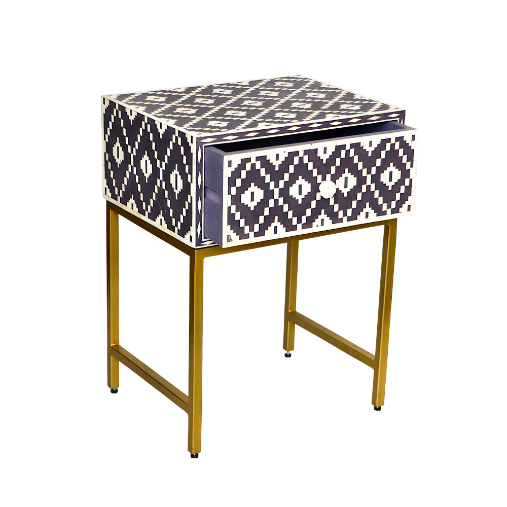 Bone Inlay BlackBerry Ikat Bedside