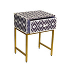 Bone Inlay BlackBerry Ikat Bedside