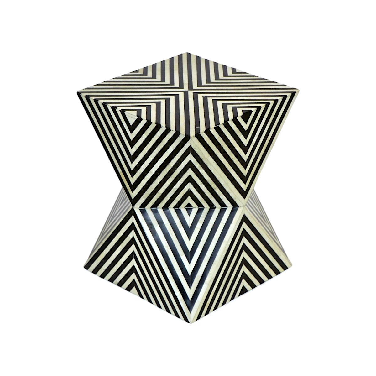 Infinity Charm Bone Inlay Side Table