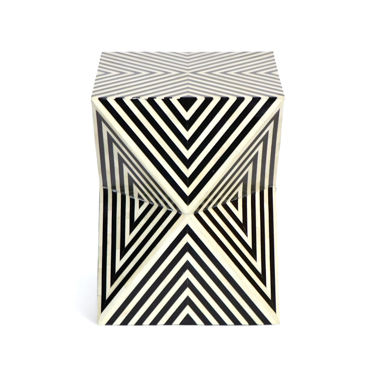 Infinity Charm Bone Inlay Side Table