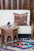 Brown Ikat Velvet Pillow