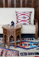 Brown Ikat Velvet Pillow