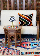 Check-board Ikat Velvet Pillow