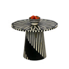 Contemporary Black & Natural Bone Inlay Resin Table