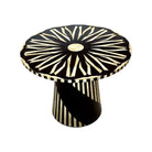 Contemporary Black & Natural Bone Inlay Resin Table