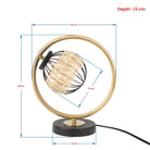 Elegant Brass & Rattan Table Lamp