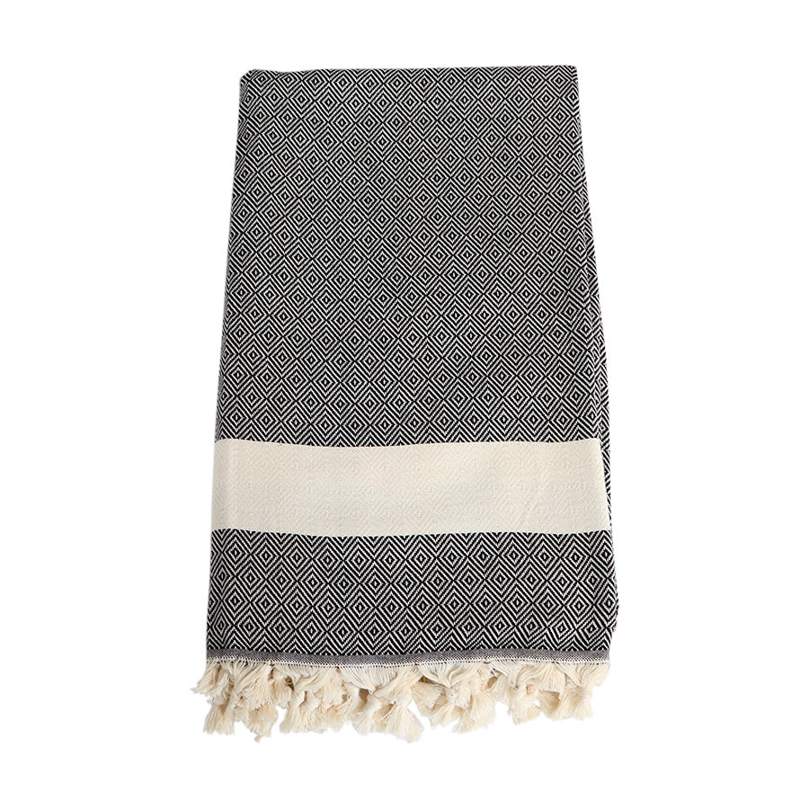 Black Turkish Towel Blanket