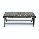 GEOMETRIC PATTERNED BONE INLAY BENCH