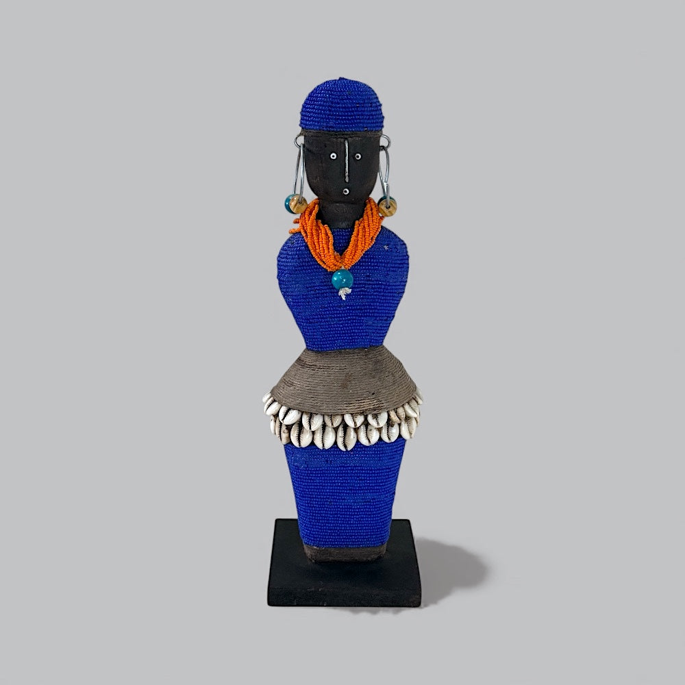 Handmade Namji Beaded Doll- Blue