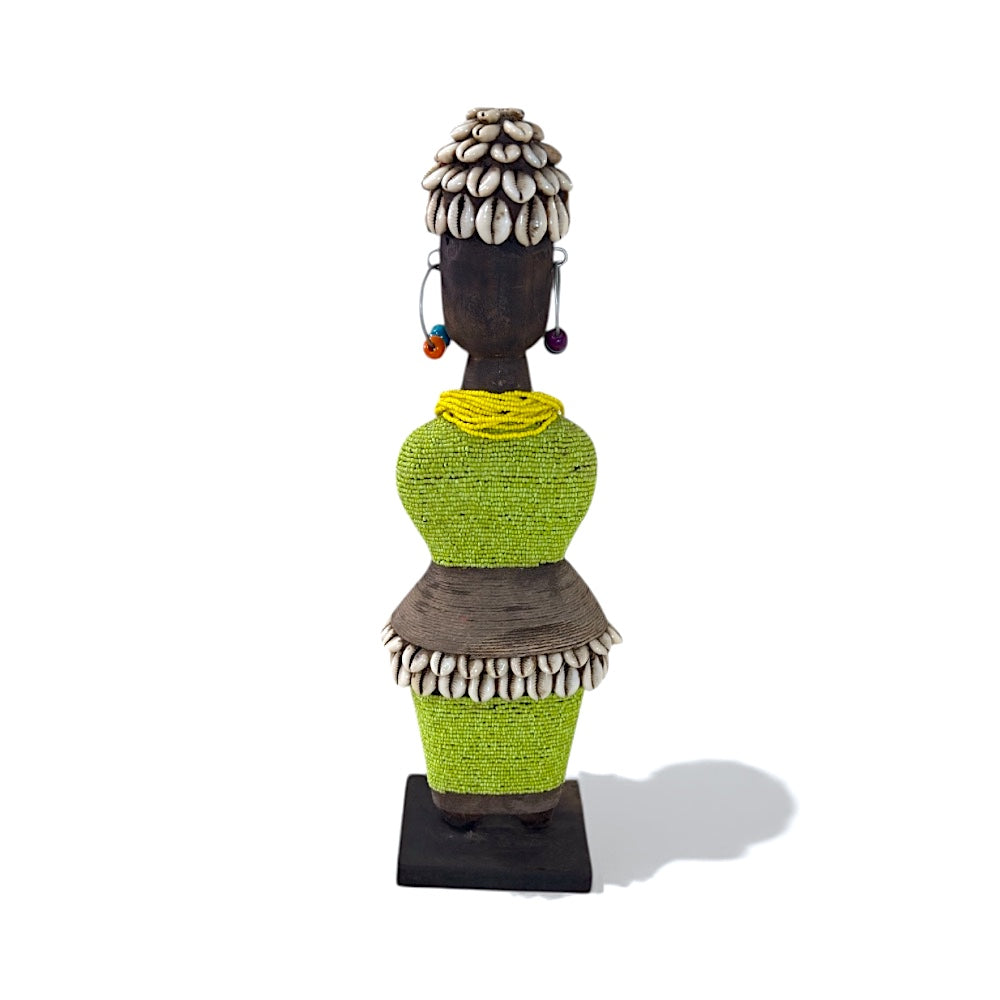 Handmade Namji Beaded Doll- Lime