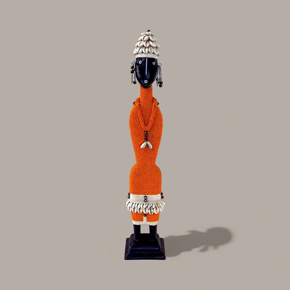 Handmade Namji Beaded Doll- Orange